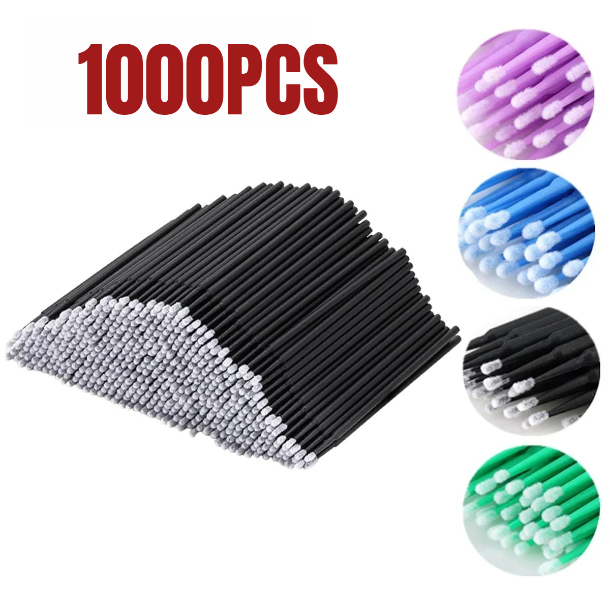 Beauty Makeup Tips - 1000/500PCS Eyelash Cleaning Brush Highly Colorful