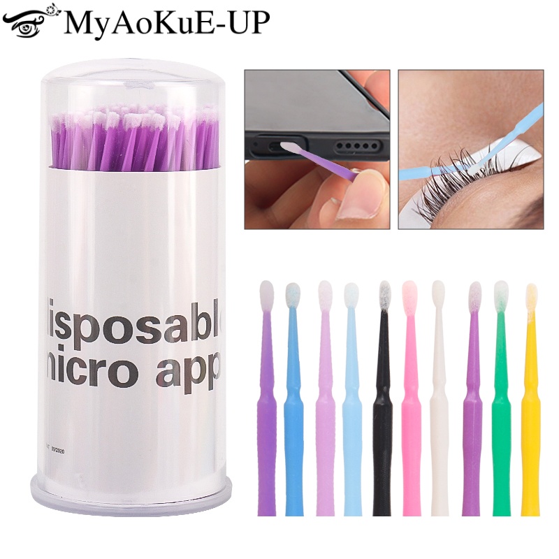Makeup Brush Set - 100pcs Disposable Eyelash Brush Lash Extension