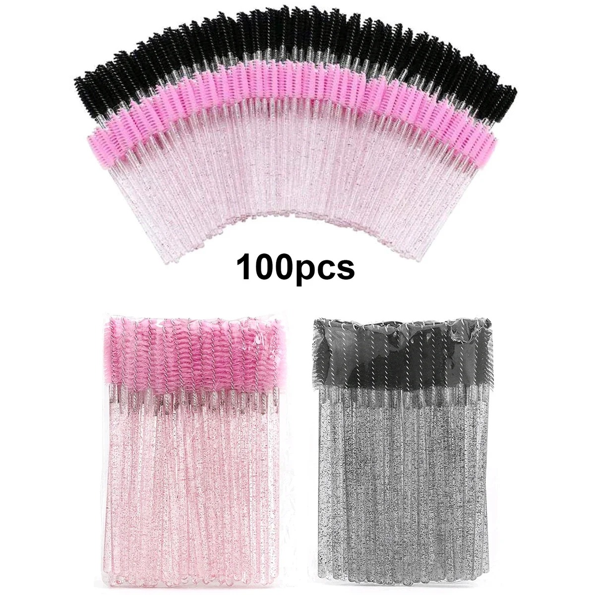 Makeup Brush Set - Wholesale 100PCS Mascara Spoolies Disposable Eyelash