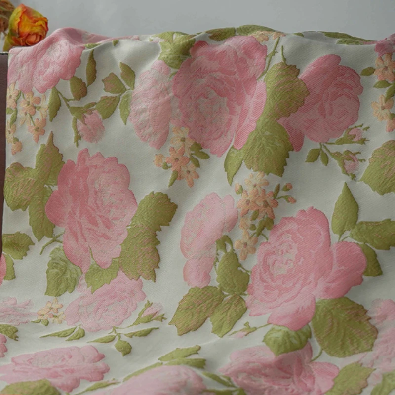 Yarn-dyed Jacquard Fabric Pink - đánh giá và giá Beauty Flower Makeup