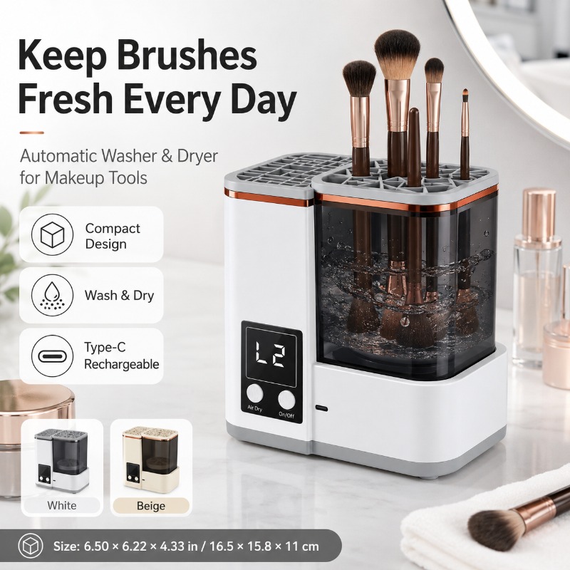 Compact Makeup Brush Cleaner D - đánh giá và giá Makeup Brush Set