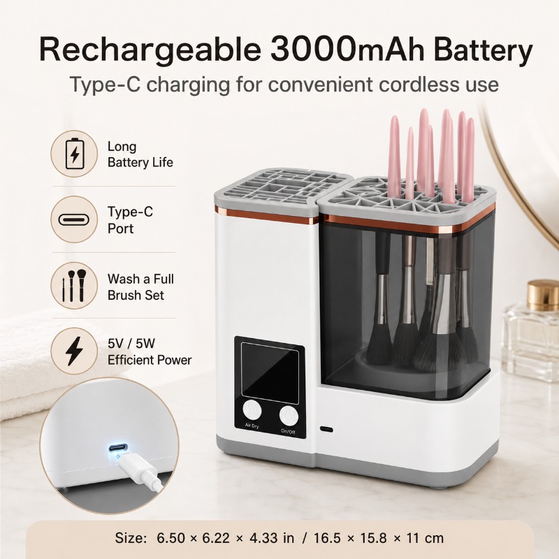 Compact Makeup Brush Cleaner D - đánh giá và giá Makeup Brush Set