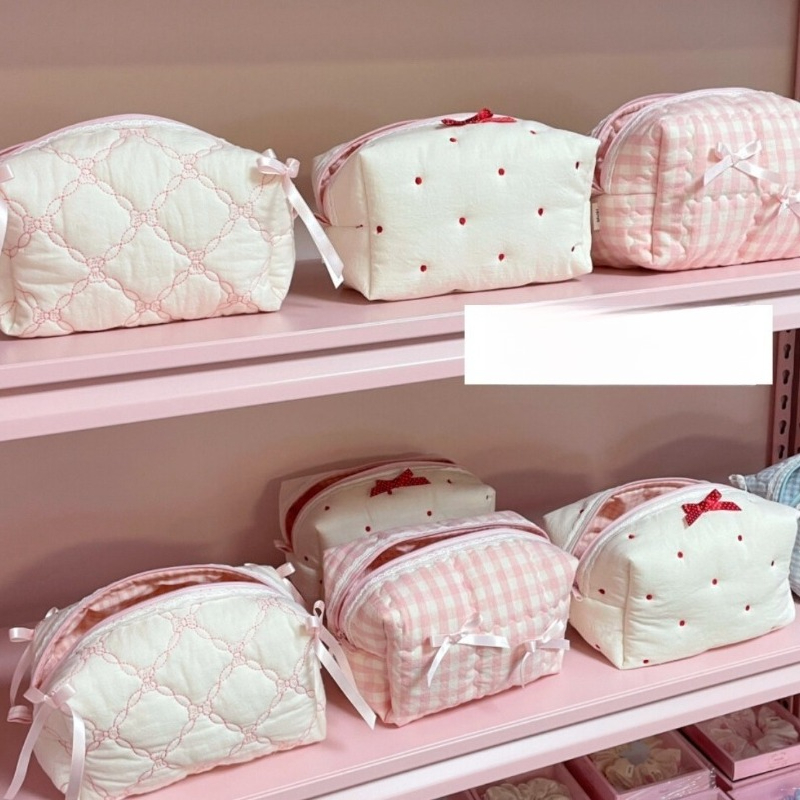 New Quilted Ins Makeup Bag Han - đánh giá và giá Beauty Y Makeup