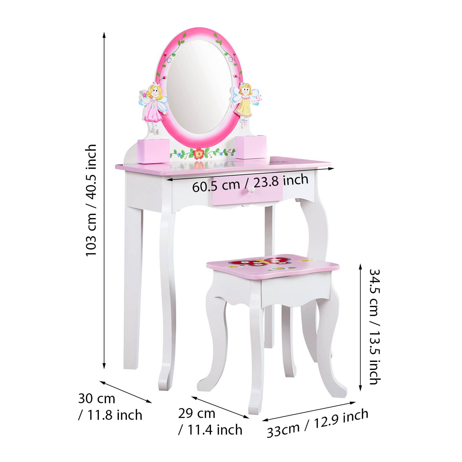 Kids Vanity Set Floral Printed - đánh giá và giá Beauty Flower Makeup