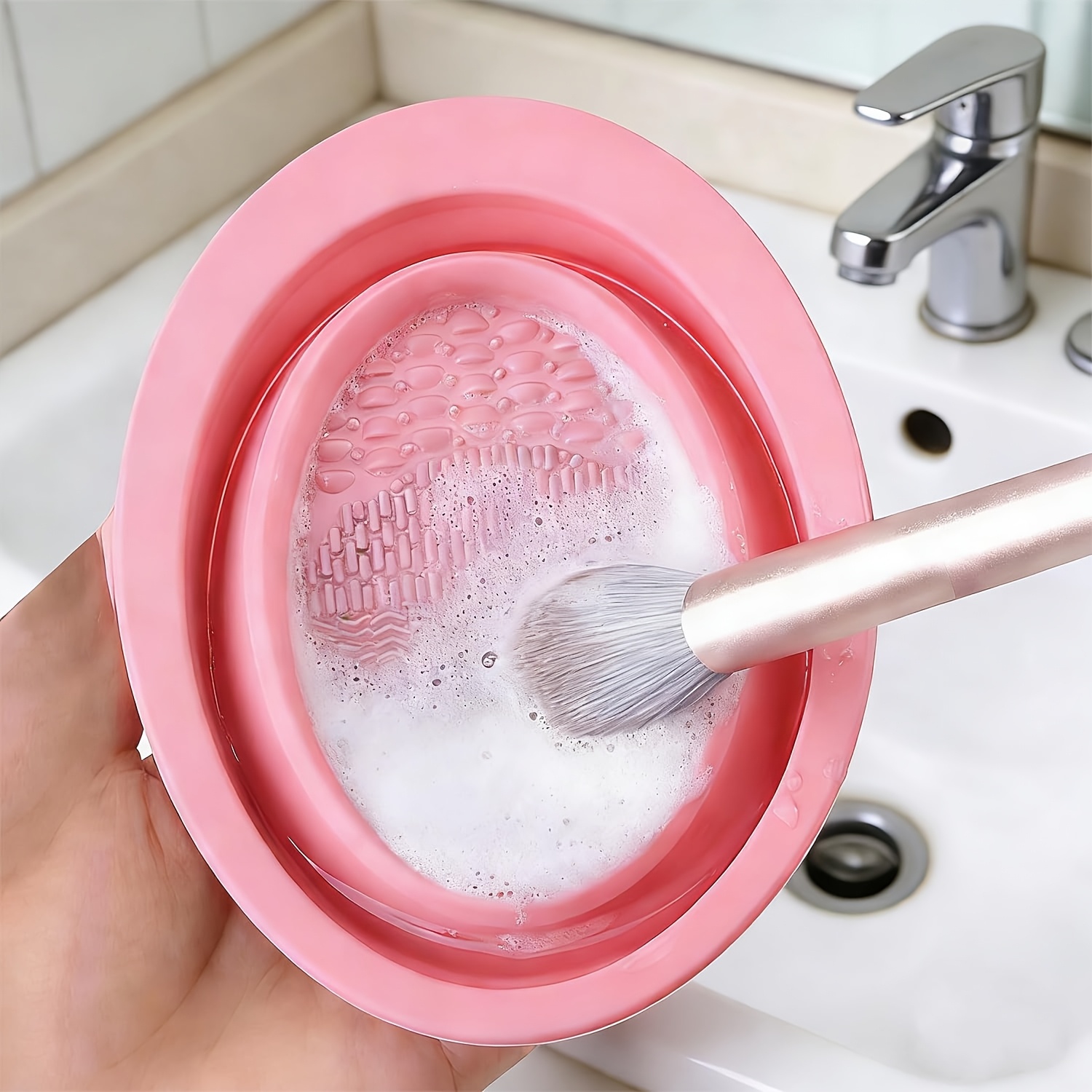 Foldable Silicone Makeup Brush - đánh giá và giá Makeup Brush Set
