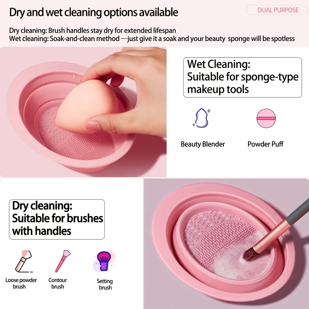 Foldable Silicone Makeup Brush - đánh giá và giá Makeup Brush Set