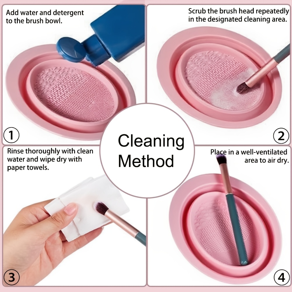 Foldable Silicone Makeup Brush - đánh giá và giá Makeup Brush Set