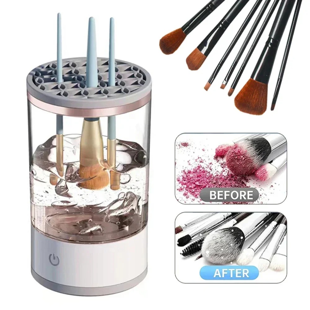 Automatic Electric Makeup Brus - đánh giá và giá Makeup Brush Set