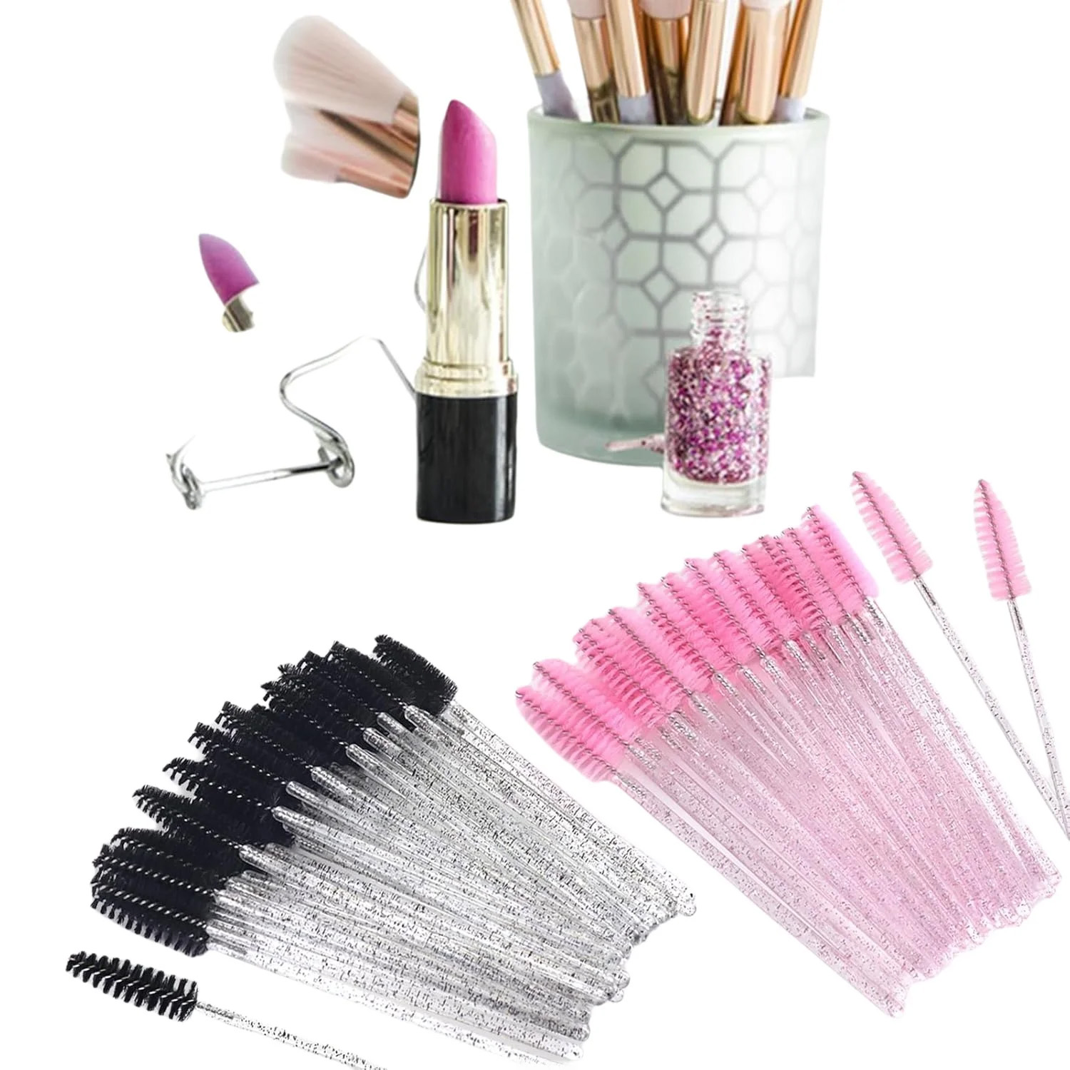 500pcs Eyelash Brushes Wands f - đánh giá và giá Makeup Brush Set