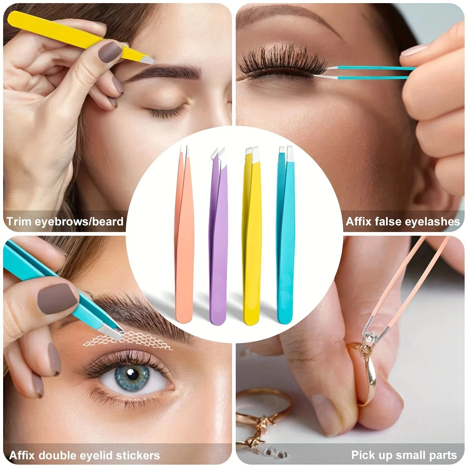 Colorful Eyebrow Tweezer Hair  - đánh giá và giá Beauty Makeup Remover