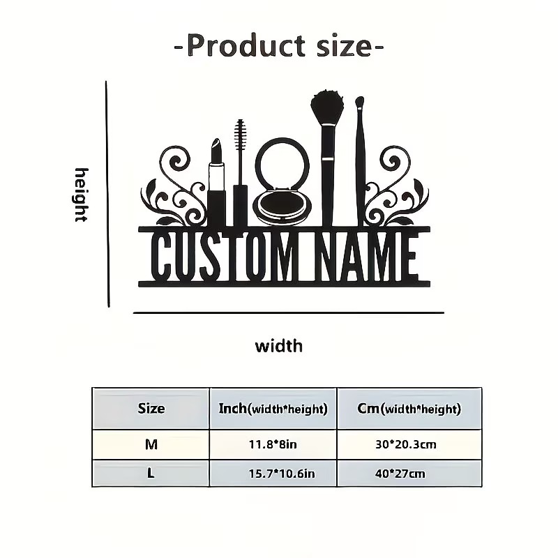 Personalized Metal Wall Decora - đánh giá và giá Beauty Makeup Names