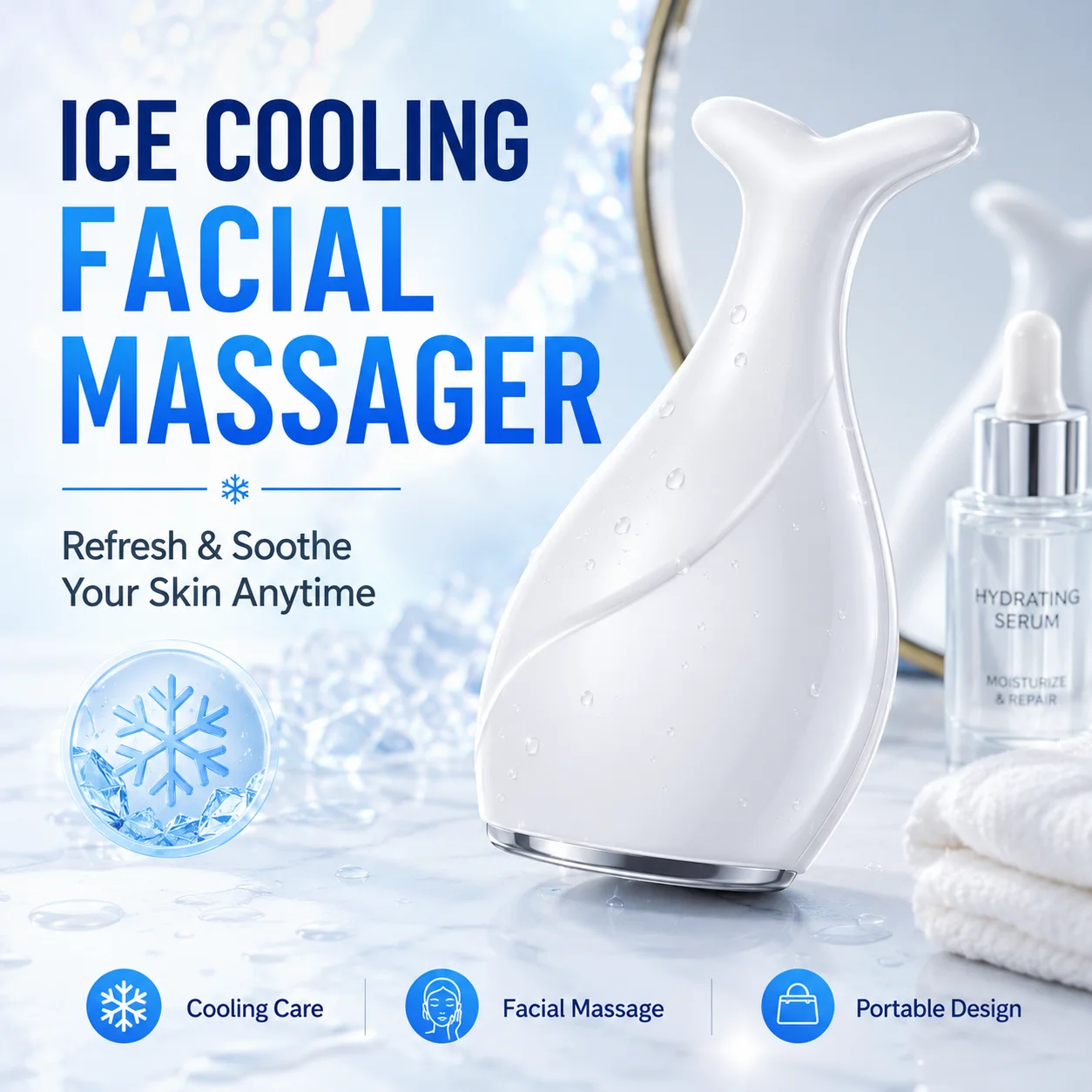 Fish Tail Ice Roller Facial Ma - đánh giá và giá Hair Scalp Massager
