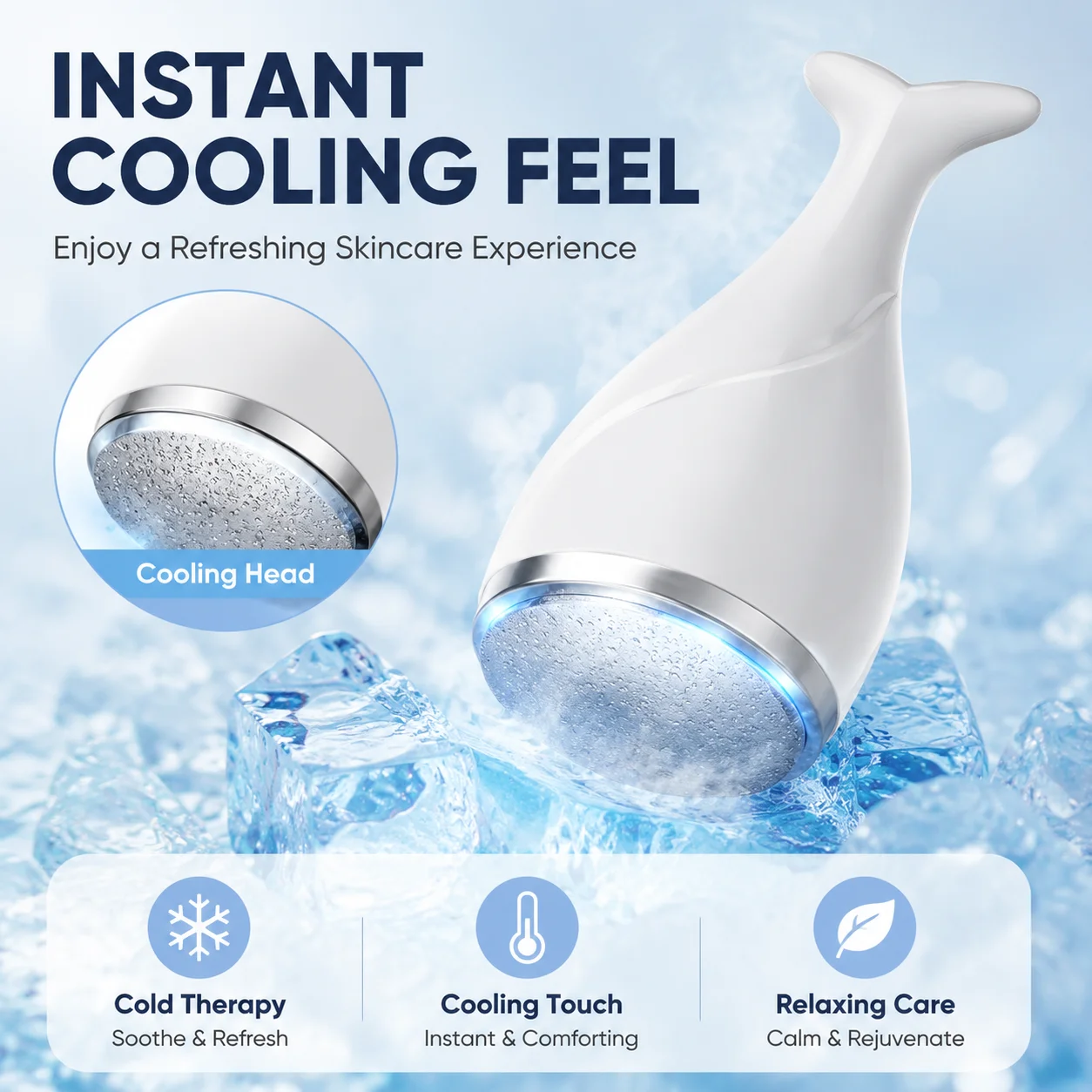 Fish Tail Ice Roller Facial Ma - đánh giá và giá Hair Scalp Massager