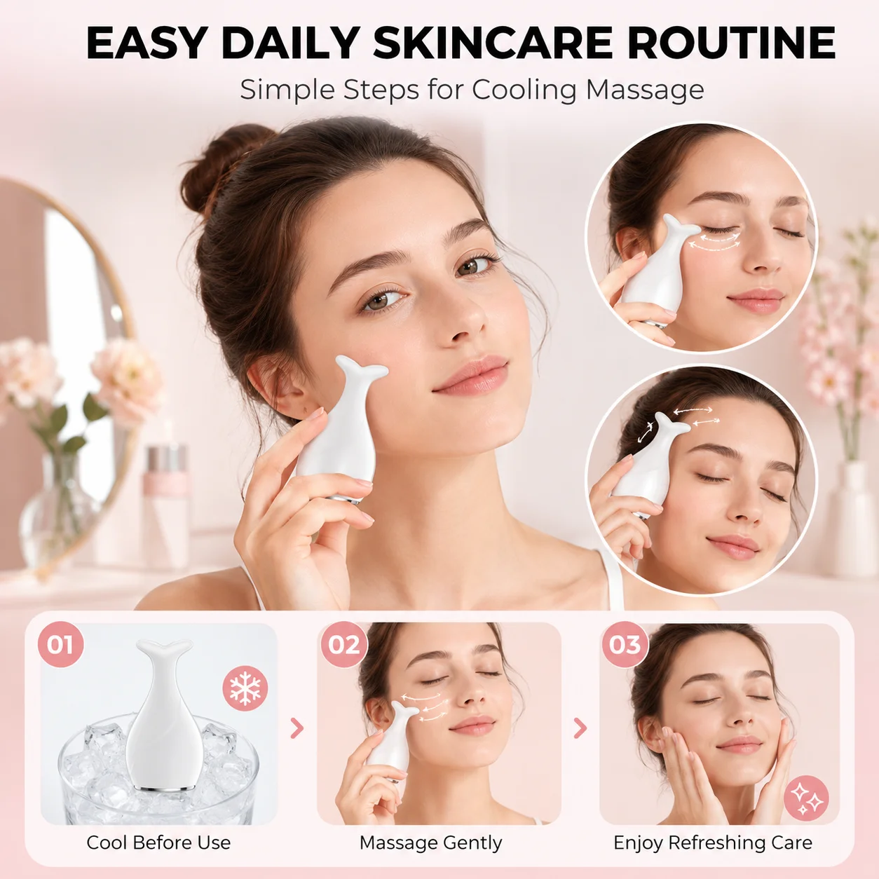 Fish Tail Ice Roller Facial Ma - đánh giá và giá Hair Scalp Massager