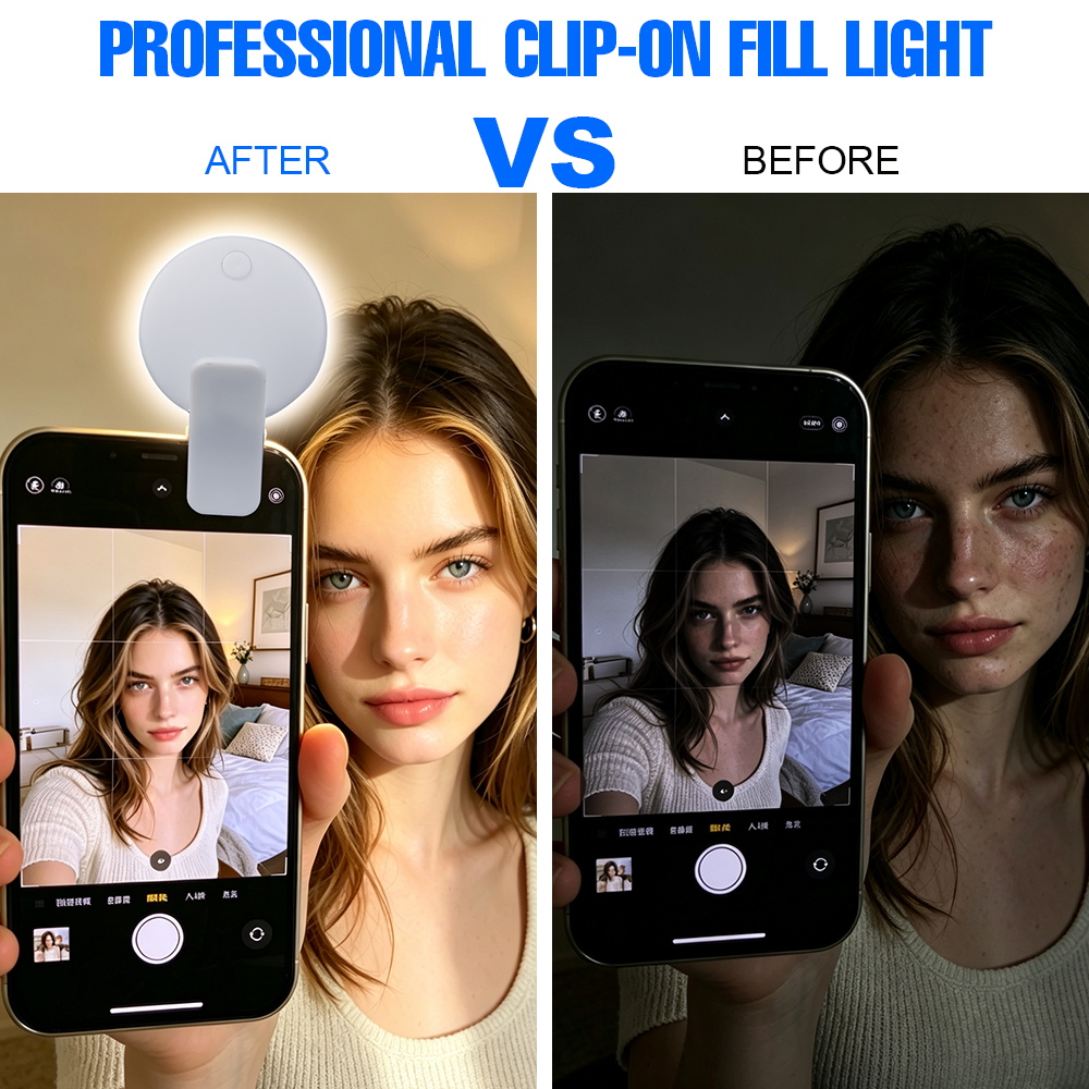 Portable Clip On Selfie Fill L - đánh giá và giá Beauty Makeup Light