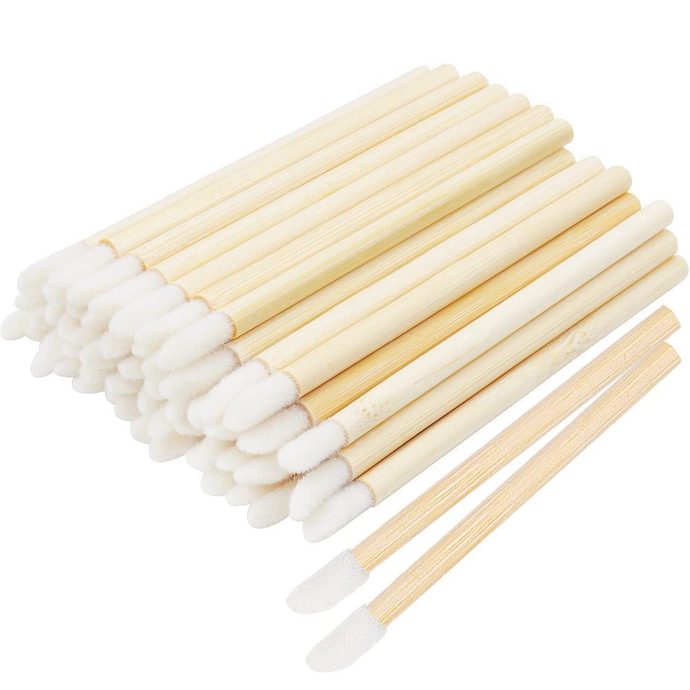 100Pcs Wooden Lipstick Applica - đánh giá và giá Makeup Brush Set