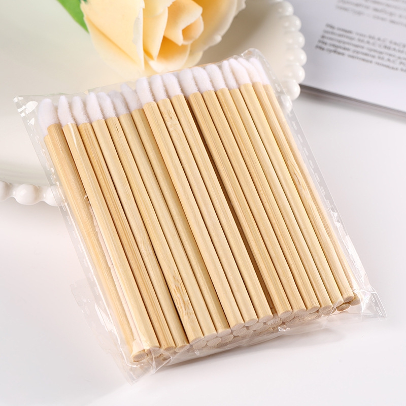 100Pcs Wooden Lipstick Applica - đánh giá và giá Makeup Brush Set