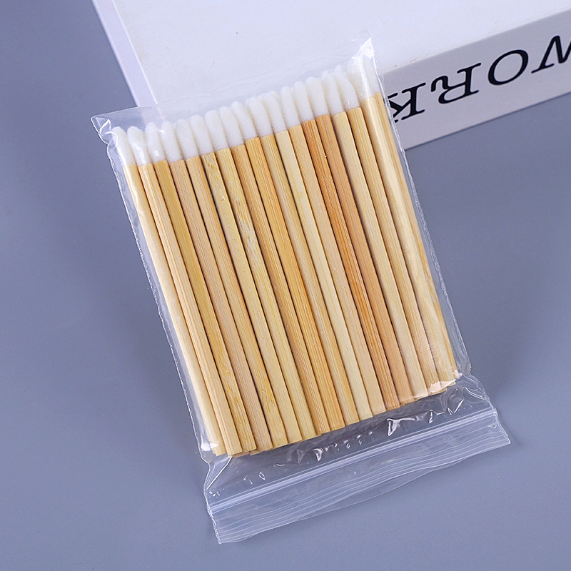 100Pcs Wooden Lipstick Applica - đánh giá và giá Makeup Brush Set