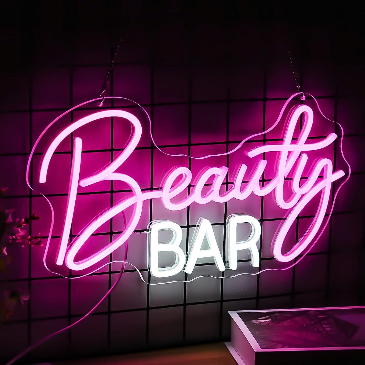 Beauty Bar Neon Sign Dimmable  - đánh giá và giá Beauty Makeup Bar