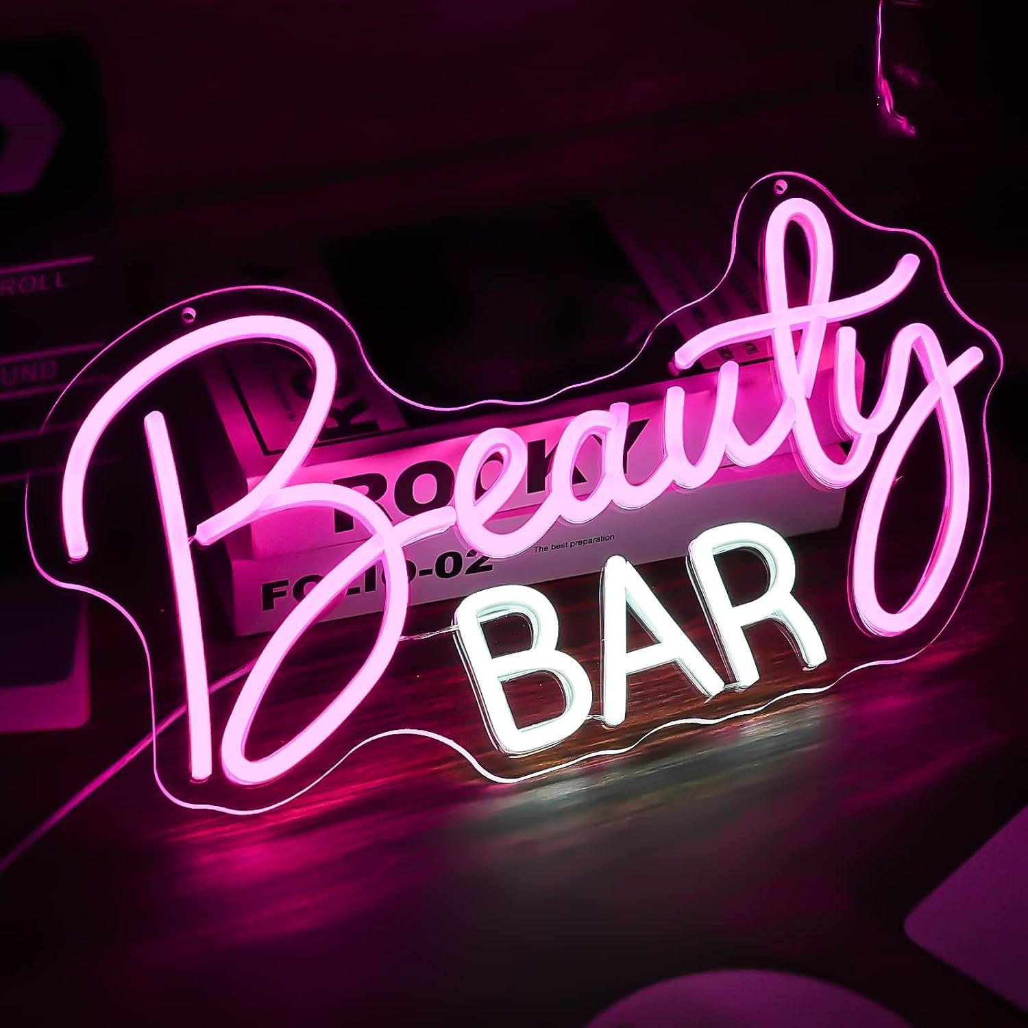 Beauty Bar Neon Sign Dimmable  - đánh giá và giá Beauty Makeup Bar