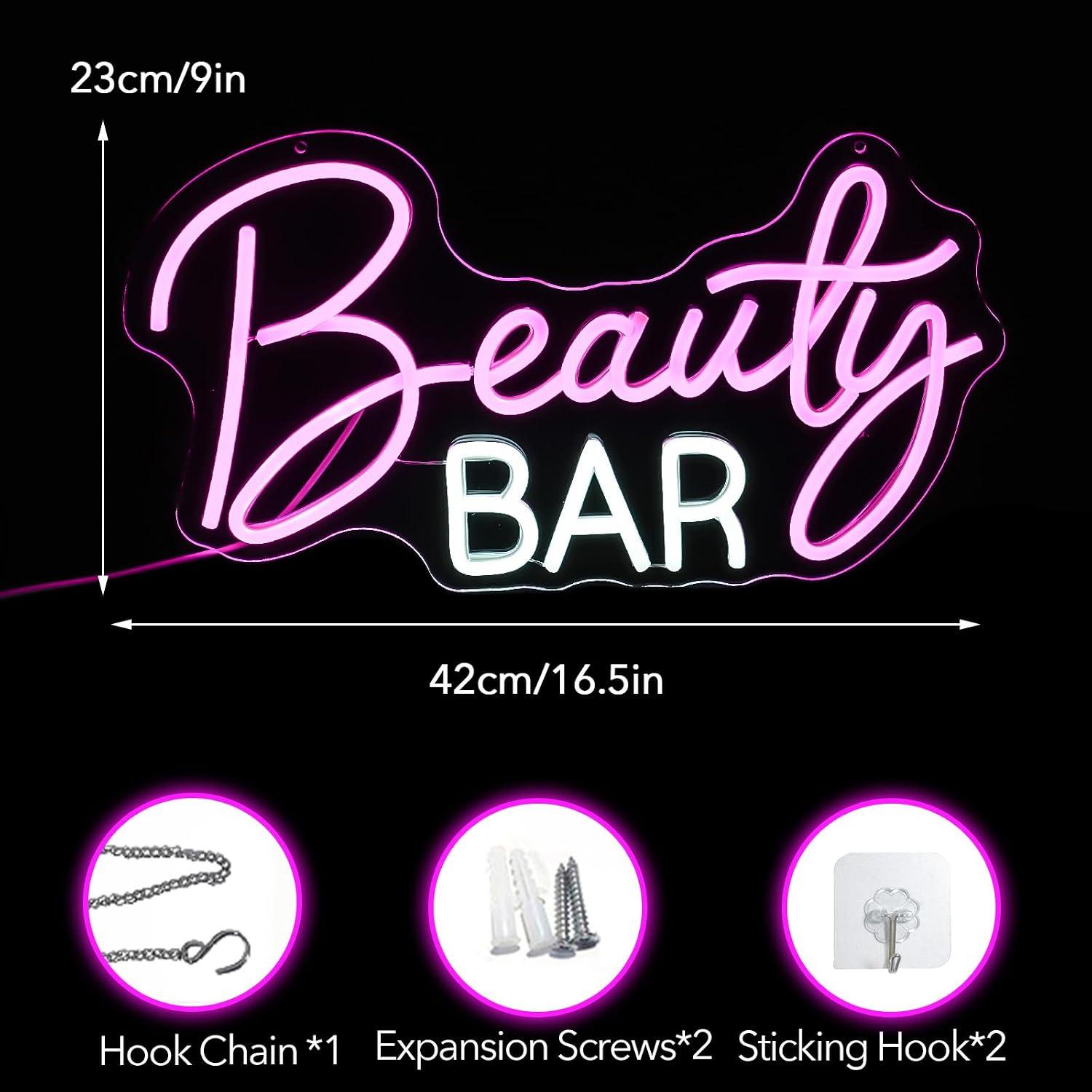 Beauty Bar Neon Sign Dimmable  - đánh giá và giá Beauty Makeup Bar